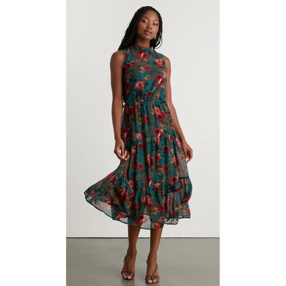 Lulus Dresses & Skirts - Lulus In My Dreams Teal Multi Floral Print Midi Dress Women's Size XL NWT!